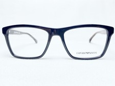 NEW Emporio Armani EA3138 5017 Mens Black Square Modern Eyeglasses Frames 55/18