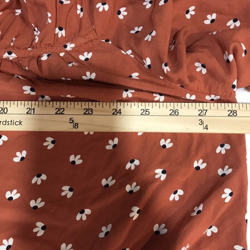 Camisa DIP Gitana Mujer’s Talla 3X Color Marrón Estampado Floral Manga Corta’s Pullover - Imagen 7 de 14