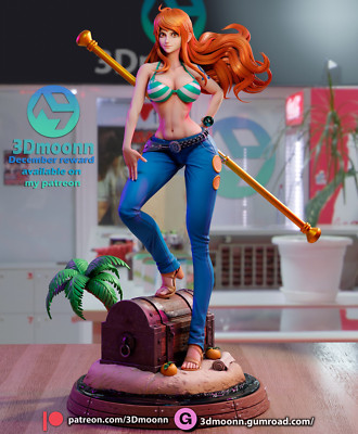 Nami, ''Cat Burglar'', One Piece, Stab, Action, Figur, 3D Druck, Statue, UNBEMALT