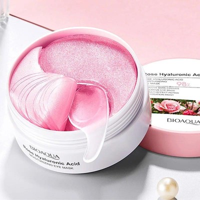60pcs Rose Hyaluronic Acid Eye Mask Anti Dark Circles Moisturizing Eye Patches