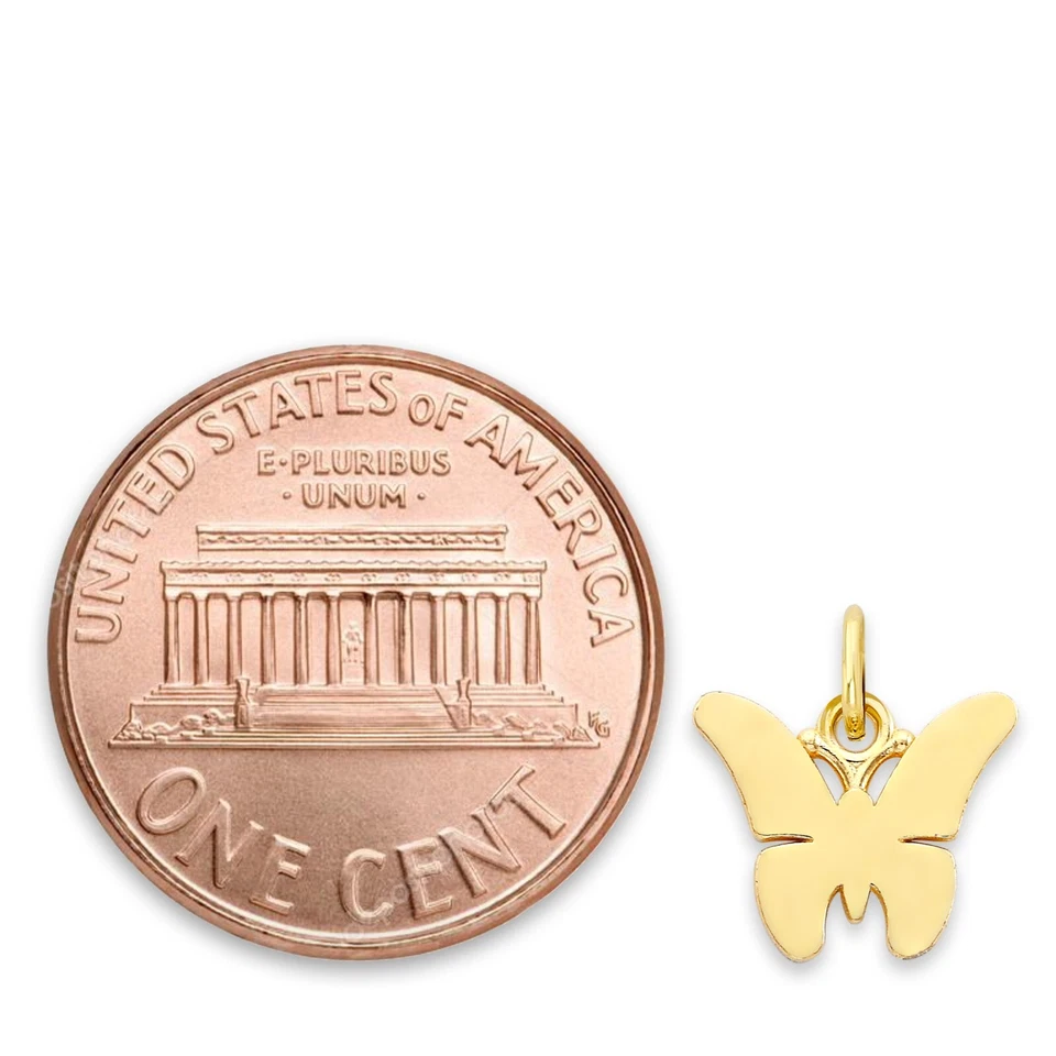 10k Solid Gold Butterfly Charm - Cute Charm Collectable Gifts for Her - Image 2 of 4