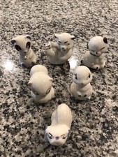 Lotto miniature ceramica Shawnee orso cane scoiattolo coniglio procione cucciolo pechinese