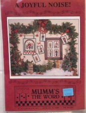 Mumm's The Word A Joyful Noise Penstitch 3 Craft Pk Holiday Christmas Ornaments