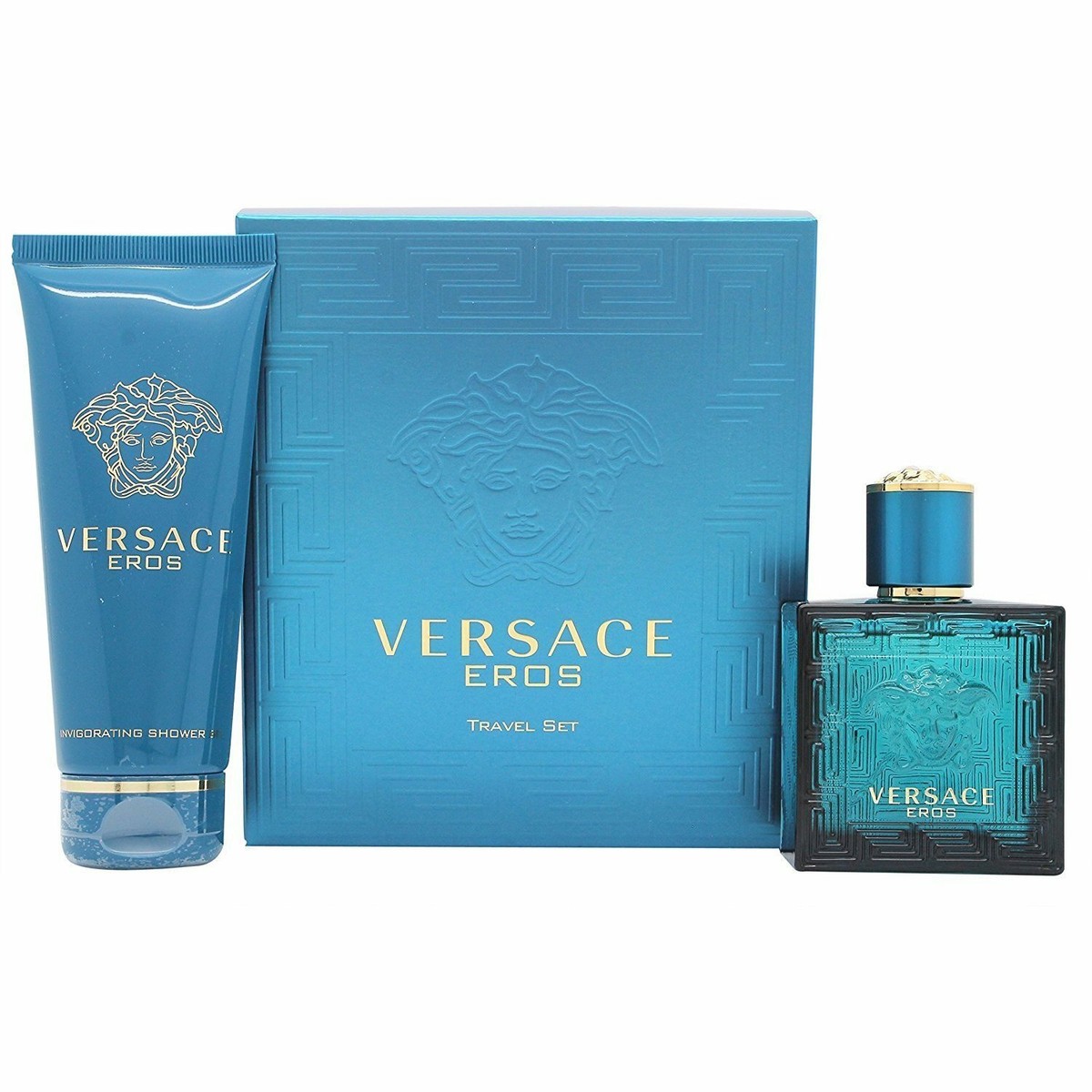 Versace Eros Men by Versace 2 pcs Travel Set 1.7 EDT Spray, 3.4 OZ