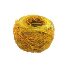 Recycled Sari Silk Yarn - Yellow 100 Grams 