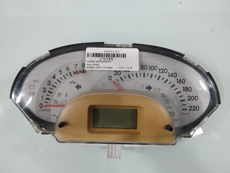769166520 dashboard for SUBARU JUSTY J13 CLASSIC 2007 172385 - Image 4 of 4