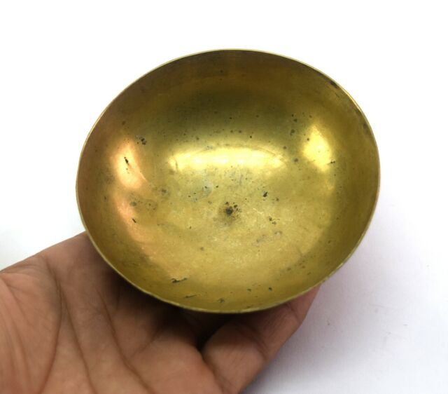 Indian Bronze Kitchenware Bowl – Collectible Vintage Medicinal Bowl. G27-49