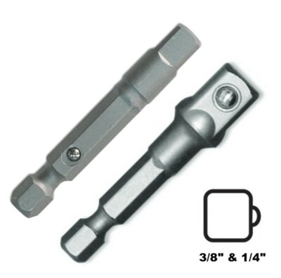 Megapro 1/4'' and 3/8'' Drive 2'' Socket Screwdriver Adapter Bit Quick Change