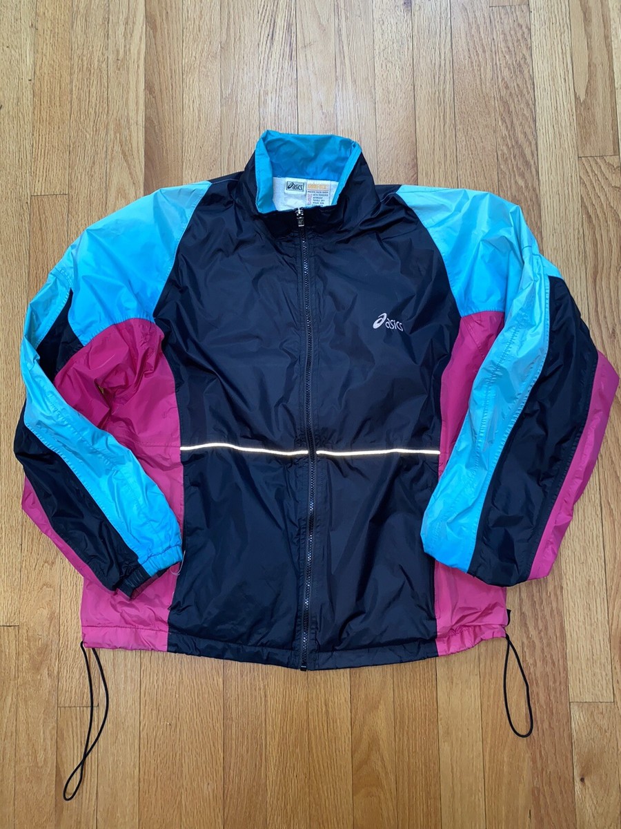 Vintage ASICS Gore-Tex Blue & Pink Windbreaker hoodie jacket
