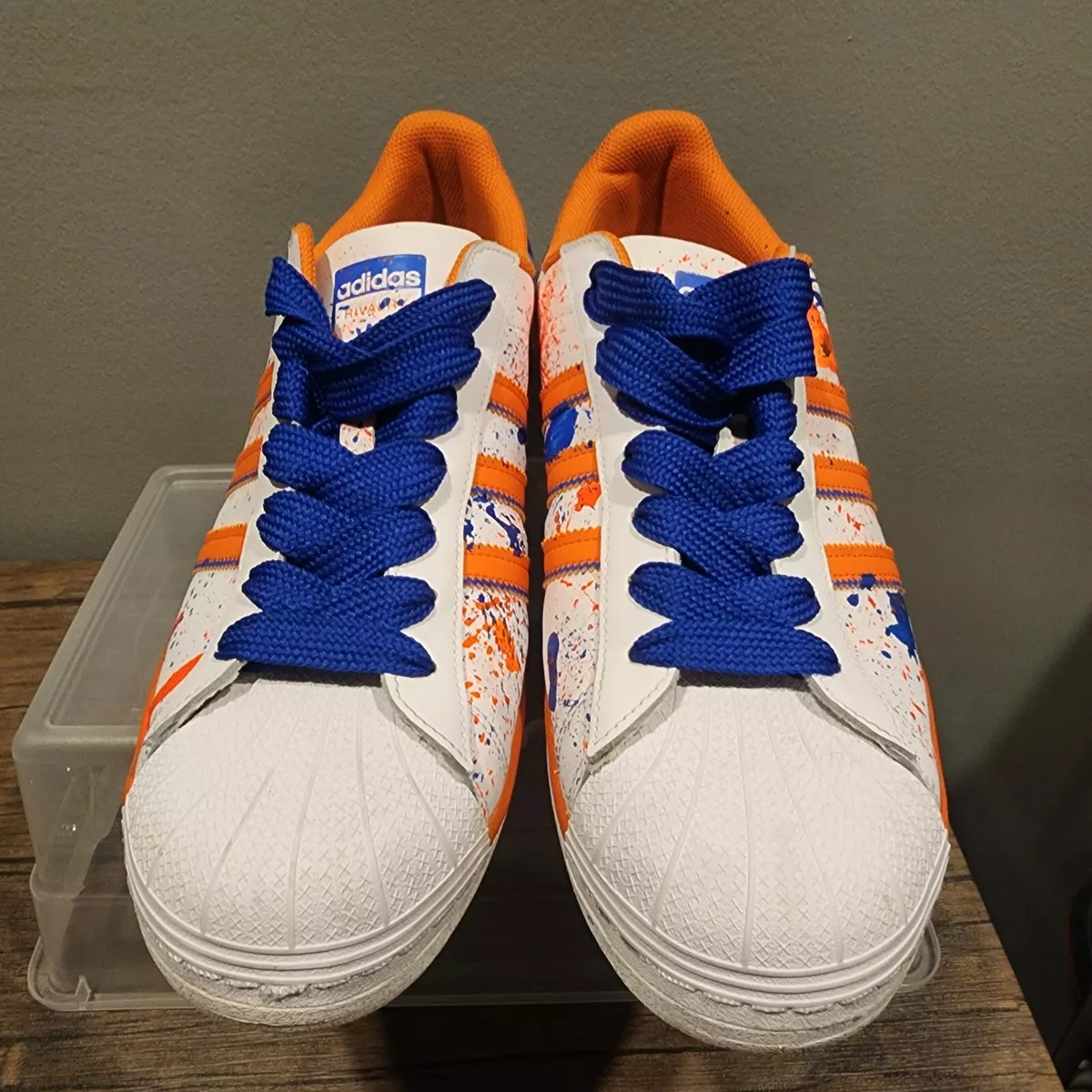 Adidas superstar bleu et orange sale