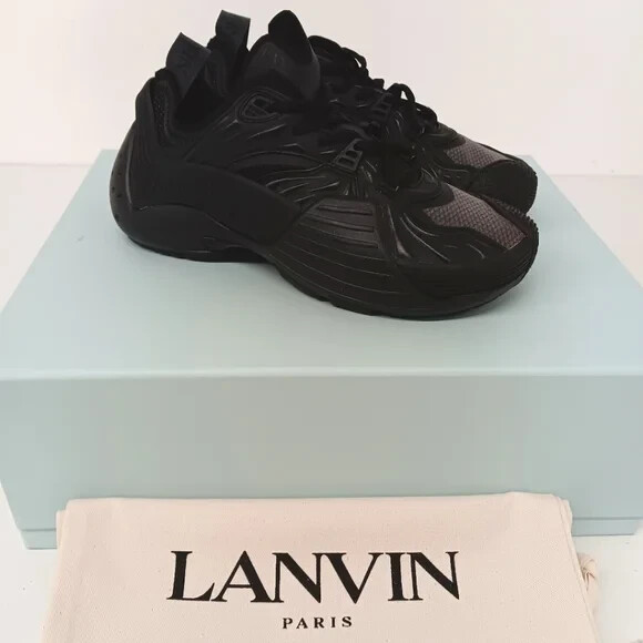 Lanvin Women's Black Flash X Mesh Low-Top Sneakers - EU38/US8 | eBay