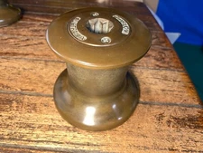 VINTAGE OLD BARLOW 16 BRONZE FLAT TOP WINCH, AMAZING PATINA!  (3 AVAILABLE)