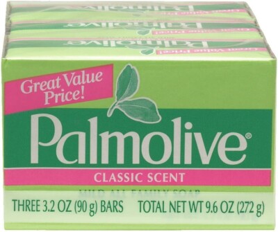 *NEW* Palmolive Bar SOAP Mild - CLASSIC SCENT (3 Individual Soap Bars) Green