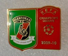GLENTORAN FC, N.IRELAND - 2009/10 UEFA Champions League - Enamel Football Badge