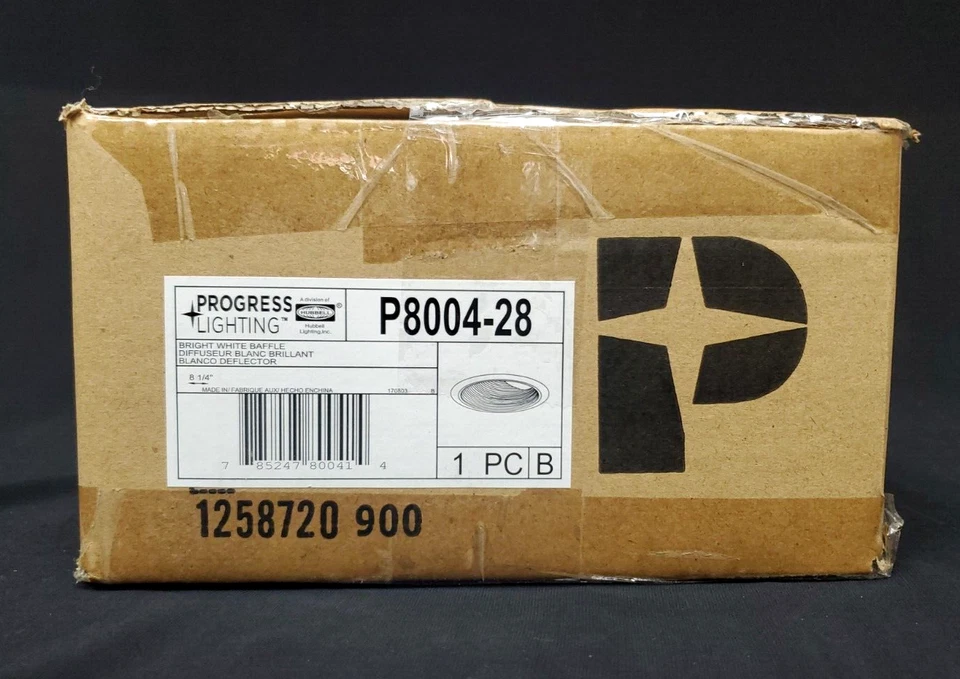 Borde deflector Progress Lighting P8004-28 6" para techos inclinados, acabado blanco Foto 2 de 3