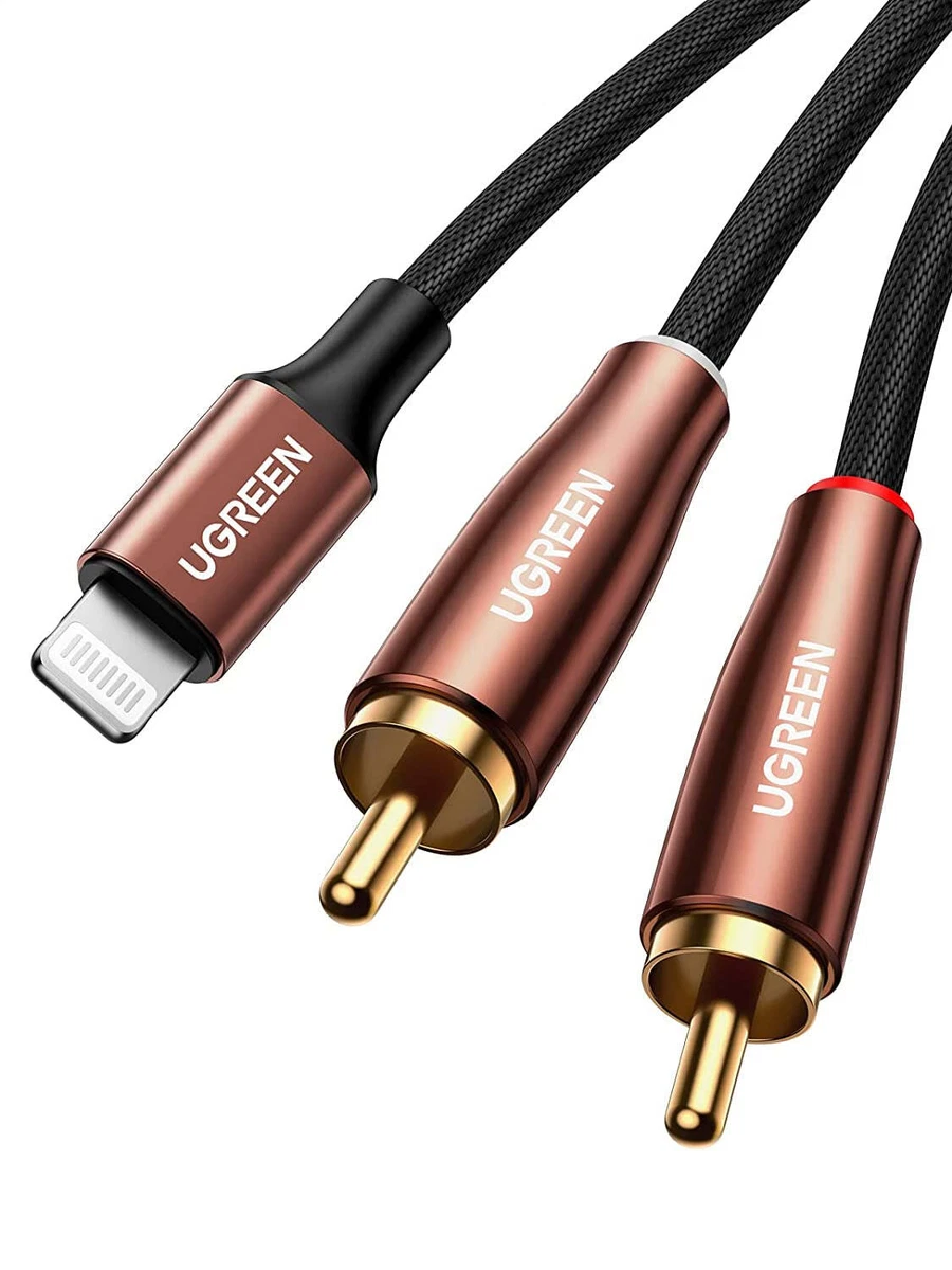 UGREEN RCA Cable Mfi Certified Lightning to RCA Cable for Iphone