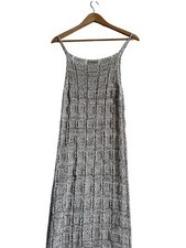 New Ladies Mango Crochet Knitted Maxi Strappy Beach Summer Dress Size L Large 