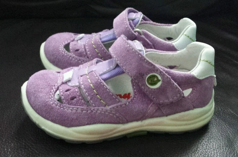 NATURINO Bebé Niño Niñas Cuero Gamuza Zapatos Púrpura EU 20 US 4 Nuevo arco suppo Foto 2 de 4