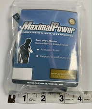 Maximal Power Clear Coil Replacement Earbud Headset PTT Mic w/Kevlar for HYTERA
