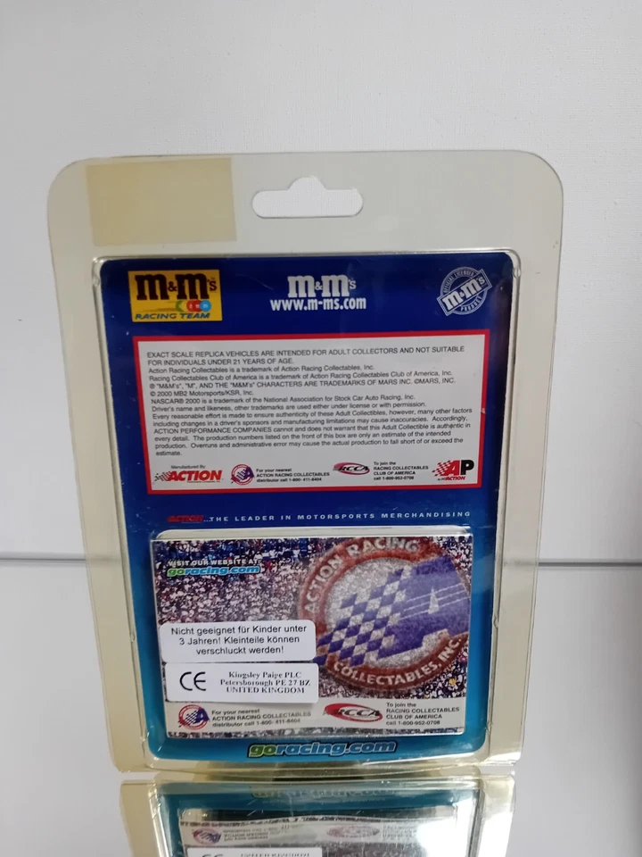 Action 2000 Racing Ken Schrader #36 Stock Car M&M’s Racing Team su blister - Immagine 3 di 3