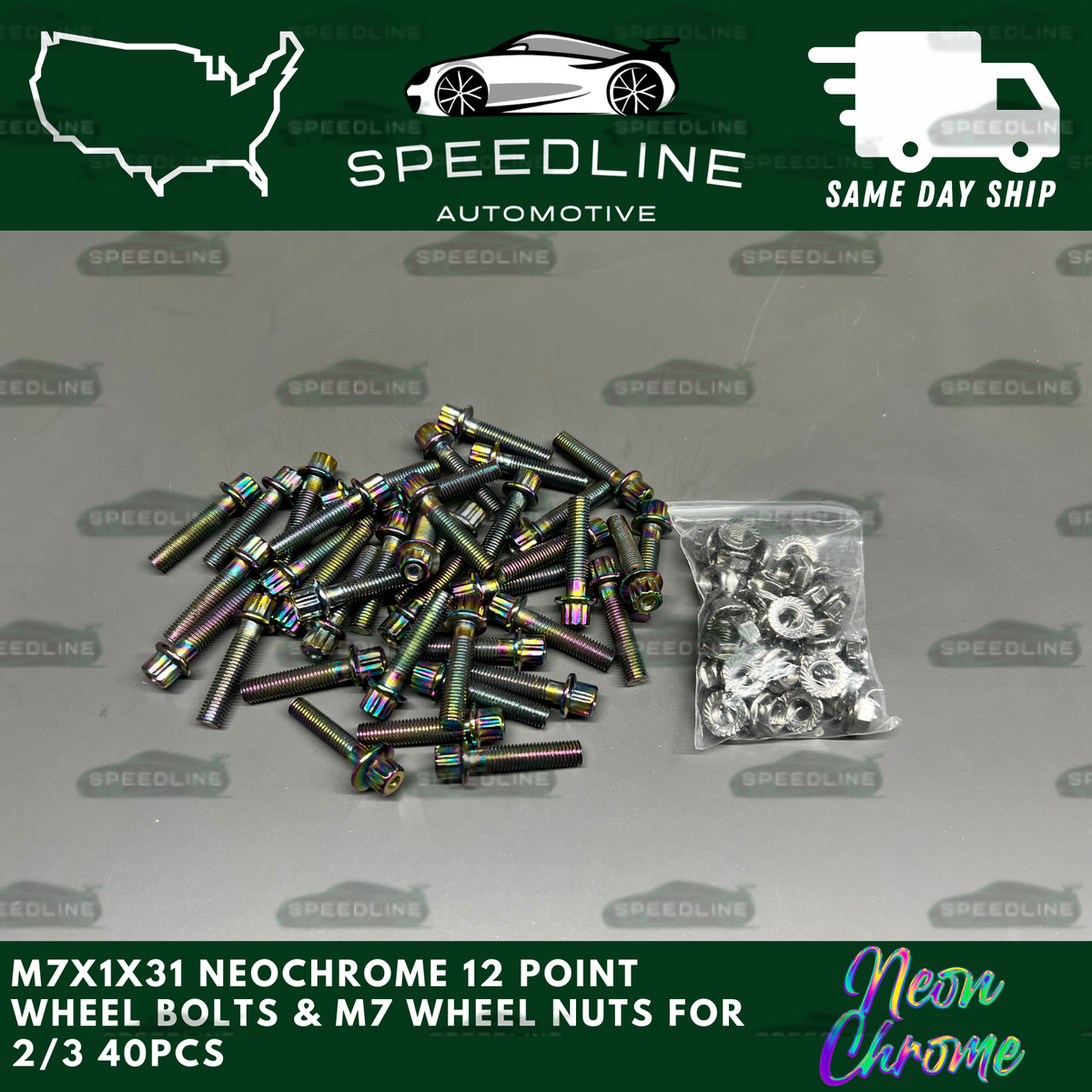 180) M7x1x32 Black 12 Point Wheel Bolts & M7x1 Nuts for 3pc wheels 180) M7x1x32 Black 12 Point Wheel Bolts & M7x1 Nuts for 3pc wheels