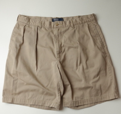 Vintage 90s Ralph Lauren Polo Tyler Chino Shorts Pleated 36