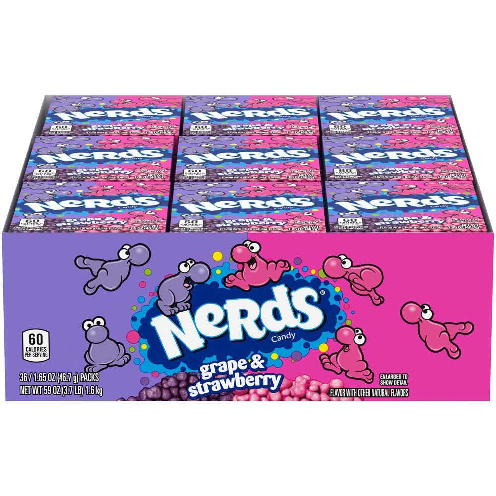 Grape & Strawberry Candy 1.65 Ounce, Pack of 36
