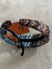 Missoni Black Velvet Beaded Headband Multicolor Stretch Hair Accessory Missoni Headband Hair Accessories for Women for sale - eBay main image 3