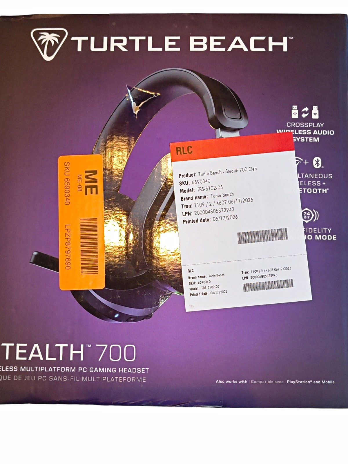 Turtle Beach Stealth 700 Gen 3 Wireless Headset Black USB Dongle