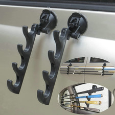 Adjustable Horizontal Fishing Rod Storage Rack Holder with Suction Cups Attach f
