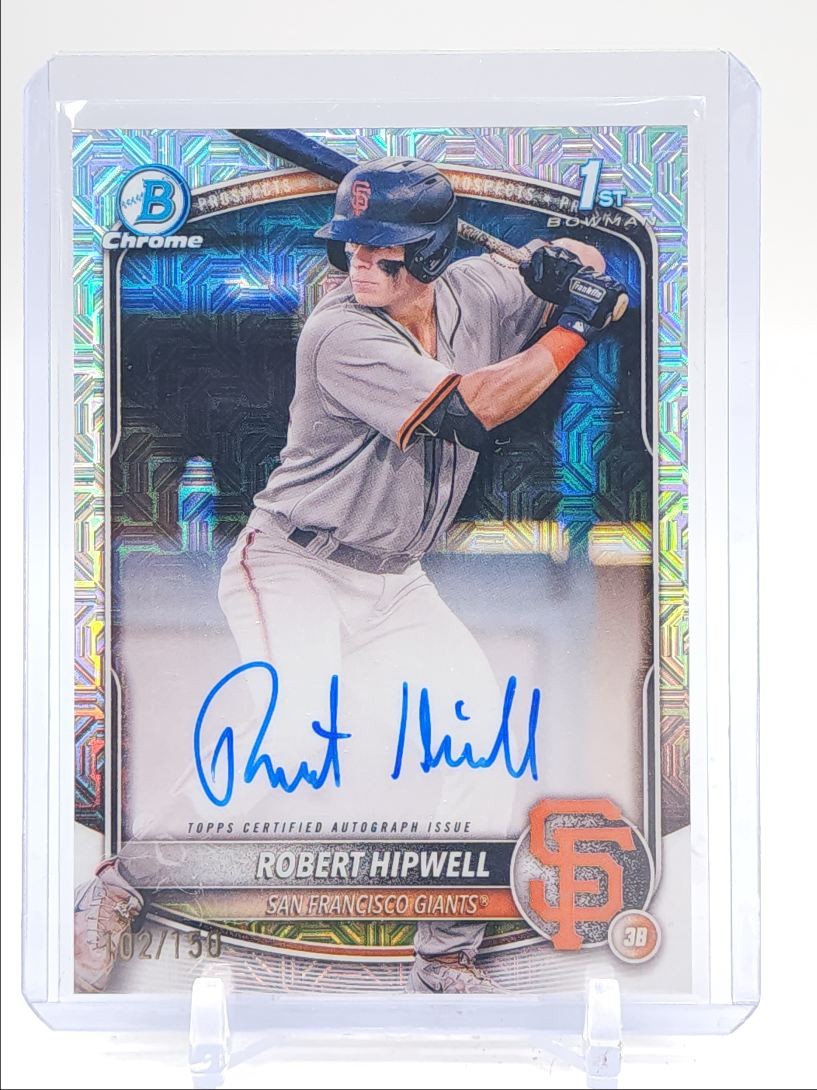 ROBERT HIPWELL 2025 BOWMAN CHROME 1ST HTA CHOICE REFRACTOR AUTO /150 Q4920