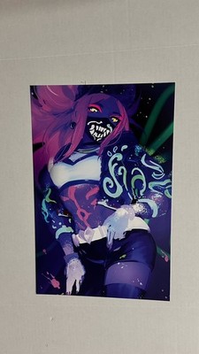 league Of Legends Akali neon Kpop Skin Art Print 11x17
