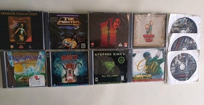 Vintage PC CD ROM Spiele Konvolut TIE Fighter Tomb Raider 11th Hour Torins Passage