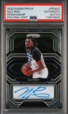2020-21 Panini Prizm #PE-NAZ Naz Reid Auto Penmanship Auth Auto PSA 8 Pop 1!