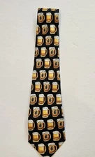 Steven Harris Mens Novelty Stein Beer Mug Neck Tie- EUC 🍺🍻