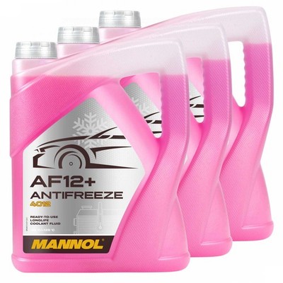 MANNOL Kühlerfrostschutz Longterm Antifreeze 3x 5 Liter Fertiggemisch -40°C rot
