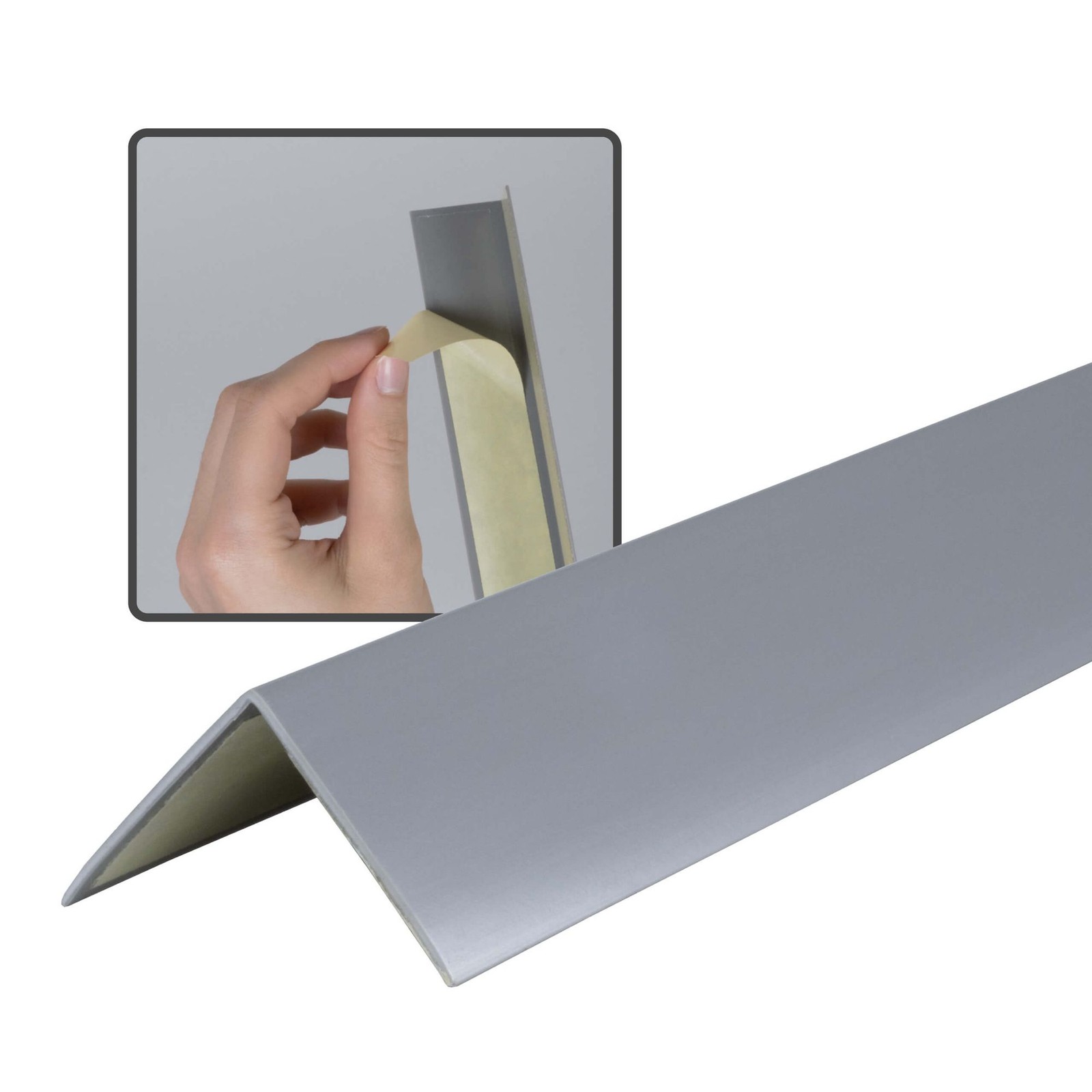 Soporte de esquina de PVC autoadhesivo