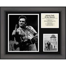 HOFSM.COM Hall of Fame Sports Memorabilia Framed Johnny Cash at San Quentin 1...