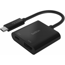 Belkin USB-C to 4K HDMI Adapter with 60W Power Delivery, Black