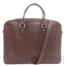 Longchamp 2WAY business bag leather men's used from Japan