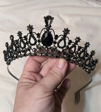 Black Crystal Rhinestone Tiara