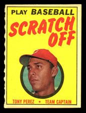 1970 TOPPS PLAY BASEBALL SCRATCH OFF Tony Perez NM UNSCRATCHED Reds HOF