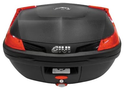 GIVI Monolock 47 Liter Top Case (Matte Black/RED Lenses) B47NMLA 3516-0234