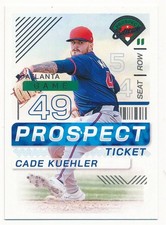 CADE KUEHLER 2024 PANINI PROSPECT TICKET #152 ATLANTA BASEBALL MINT B