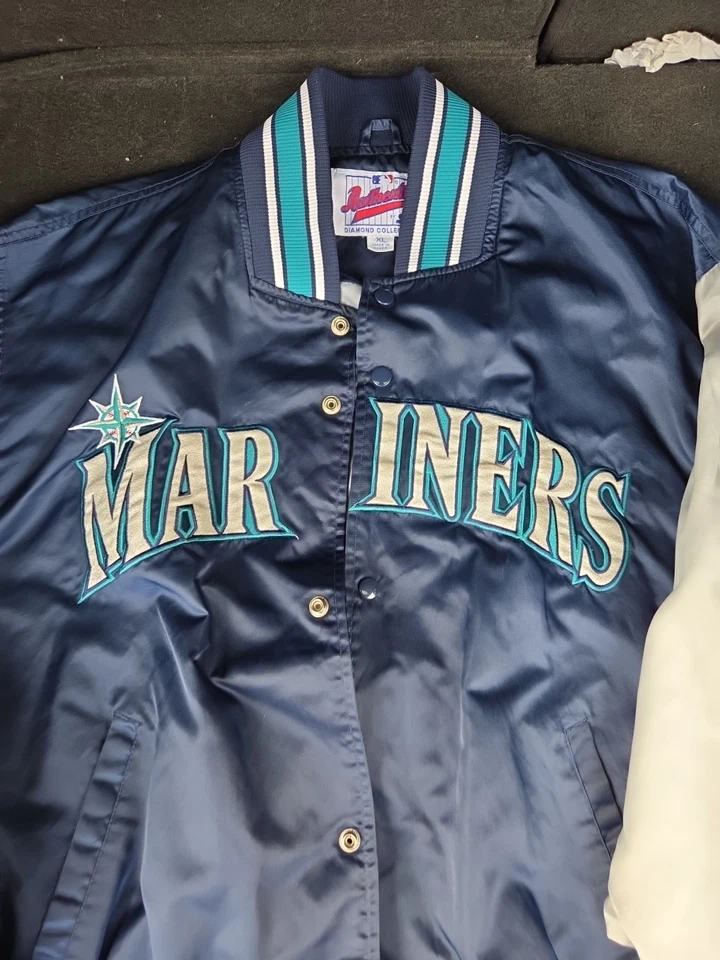 Vintage Starter Seattle Mariners Satin Dugout Jacket (Size XL)  Diamond Starte - Image 4 of 4