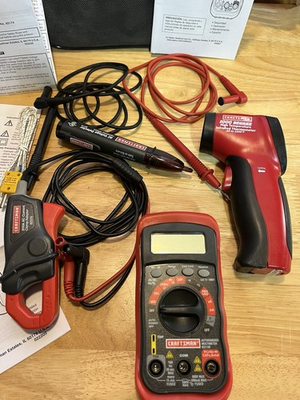 #ad Craftsman Professional Series Electrical Tools. Multi meter Amp Clamp Temp Gun $102.95