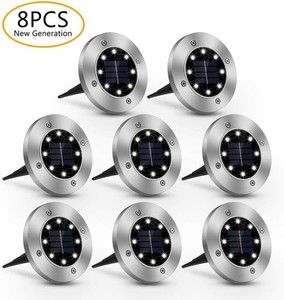 8 Pack Solar Garden Lights Outdoor Waterproof Landscape LED Yard des chemins lumineux