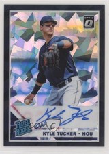 2019 Panini Donruss Optic Black Cracked Ice Prizm 17/25 Kyle Tucker Auto 2e6