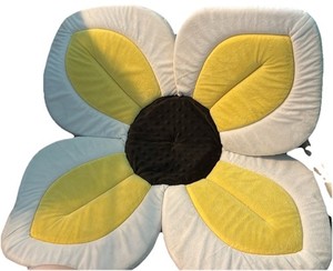 Blooming Bath Lotus Baby Bath Bathing Mat Flower White/Yellow Skid Proof