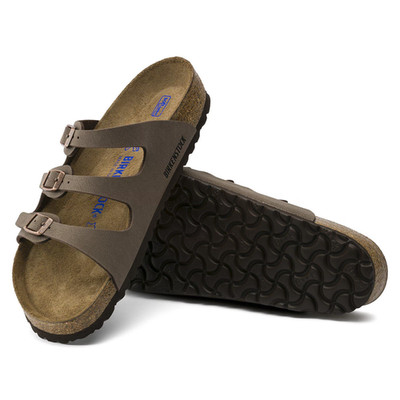 Birkenstock Florida Soft Footbed Birkibuc Mocha Wide Sandals Select Size